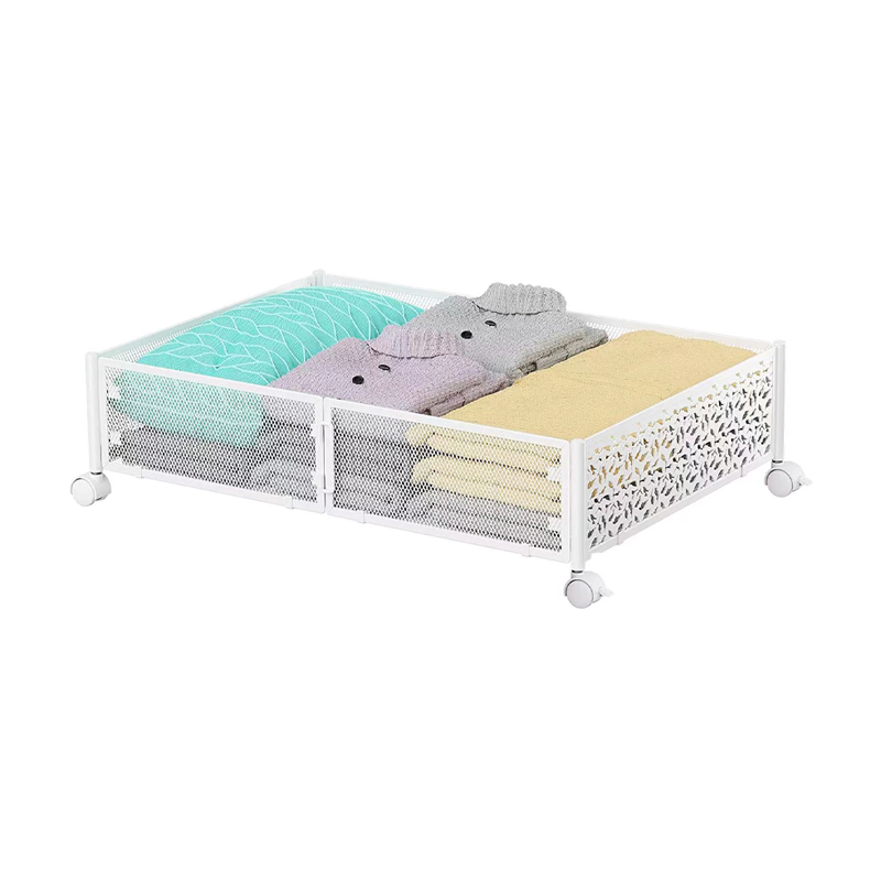 PRO Portable Bed Base Organizer Crafted Under-Bed Rack Versatile Garment Storage Cart for Bedroom