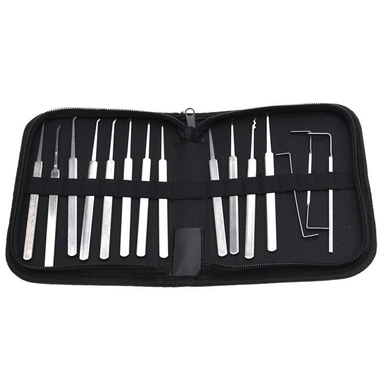 Hot Sale 15PCS Stainless Steel Lock Pick Set, Locksmith Tools (YH9273)