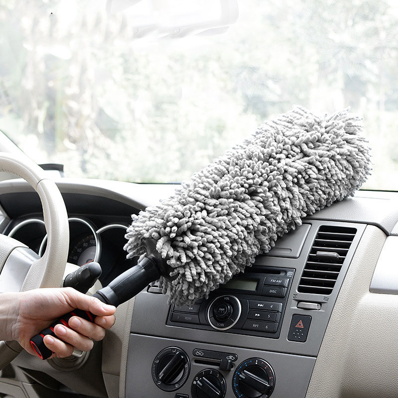 Esun Extendable Telescoping Microfiber Duster Bendable Brush Washable Dusting Brush for Home Office Car