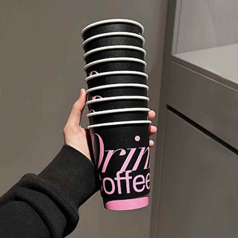 Biodegradable Coffee Paper Cups 25PCS Bags for Eco-Friendly Enjoyment