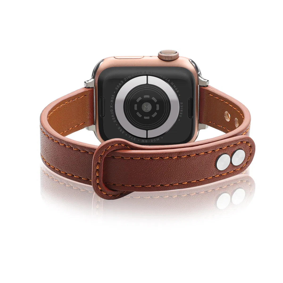 Slim Leather Wristband Compatible with iWatch Ultra Se Series