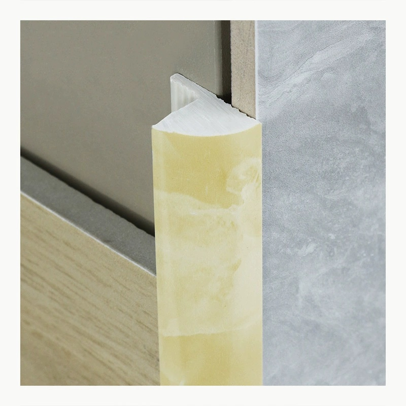 Modern Style Decorative Plastic Tile Edge Trim Round Corner Shape Stone PVC Ceramic Tile Trim for Edge Trimming Decoration