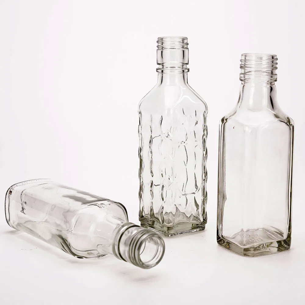 Square Drinking Glass Bottle Liuqor Bottle