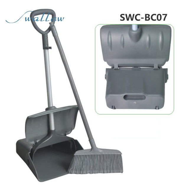 Active Broom and Dustpan Set Collapsible Standing Plastic Dustpan Set Windproof Broom - Swallow