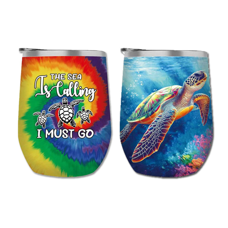 Custom Logo Tourist Souvenir 12oz Double Wall Insulated Stainless Steel Travel Mug Egg Shape Shot Glass Wine Tumbler