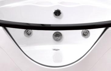 Угловая акриловая ванна с гидромассажем