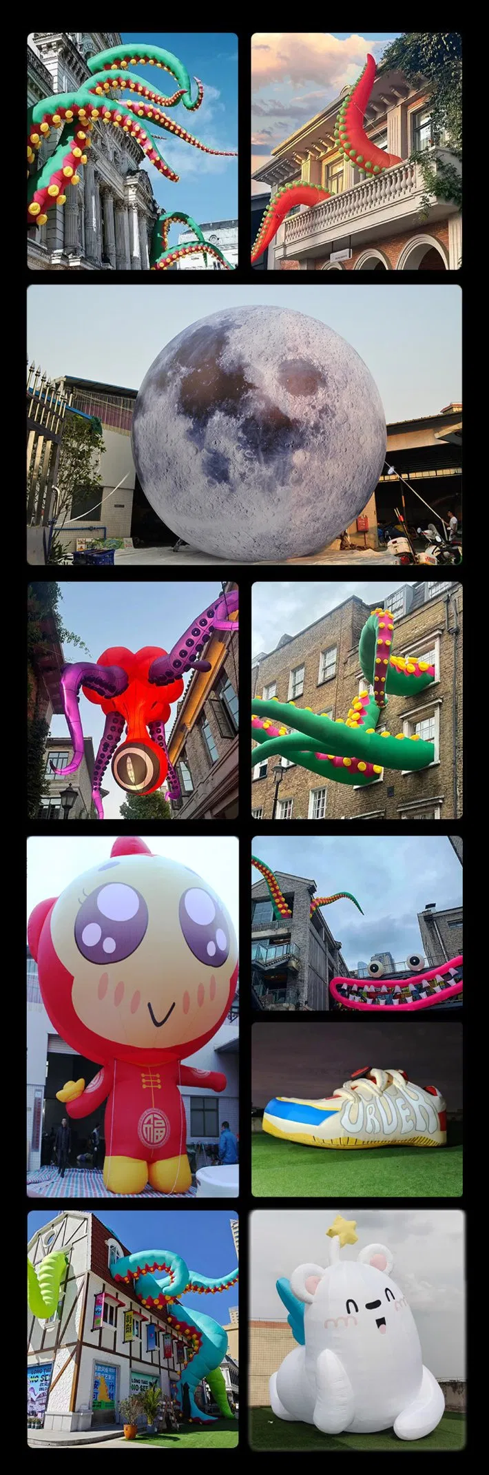 Custom Advertising Inflatable LED Earth Moon Balls Model for Event