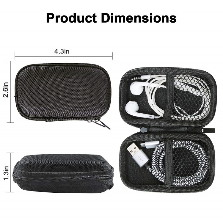 Портативный ударопрочный чехол EVA для наушников