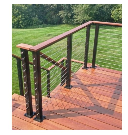 Ace High Quality Wood Posts Stainless Steel Wire Rope Cable Deck Railing