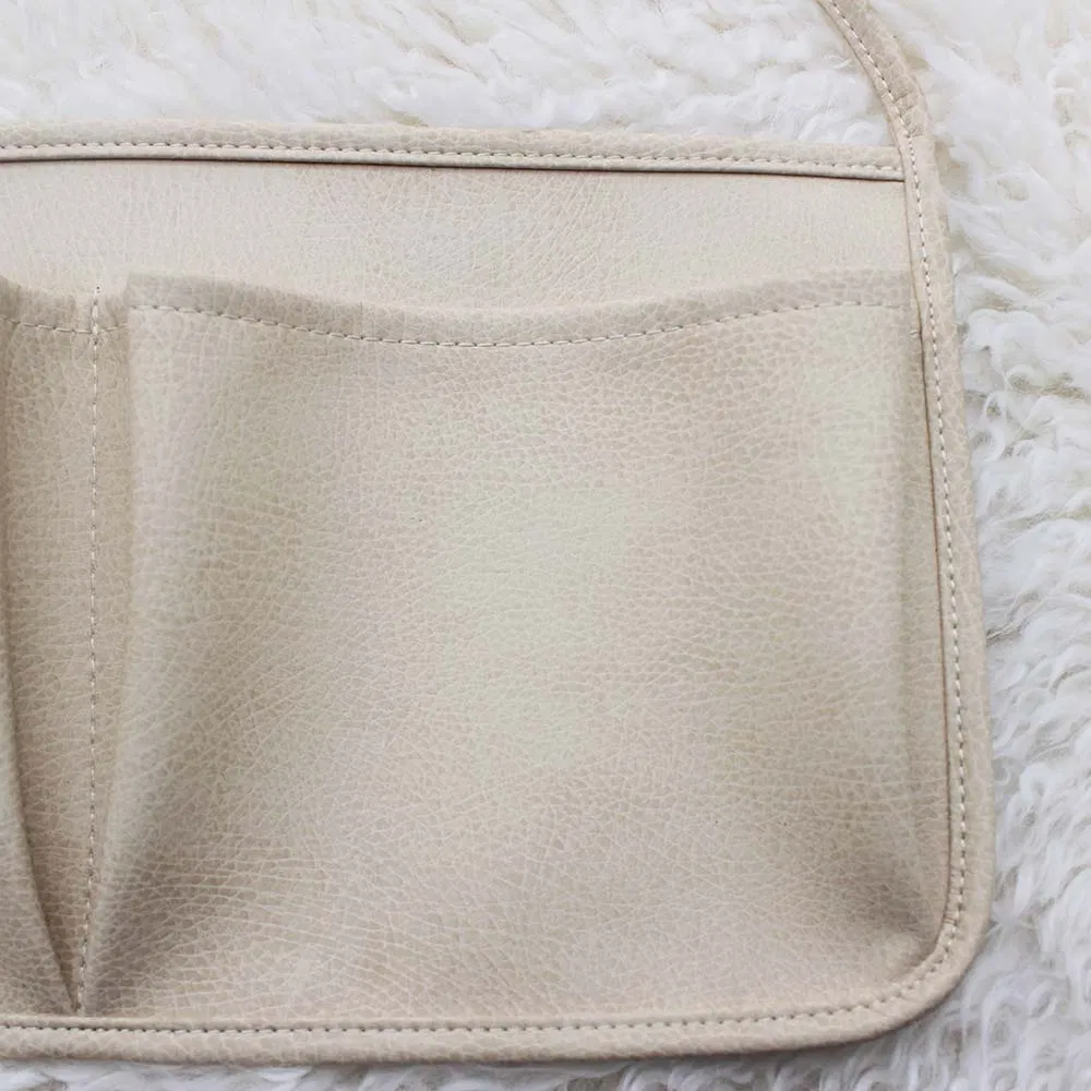 Vegan Leather Multi-Pockets Diaper Caddy for Mother Hanging Baby Diaper Caddy Organizer