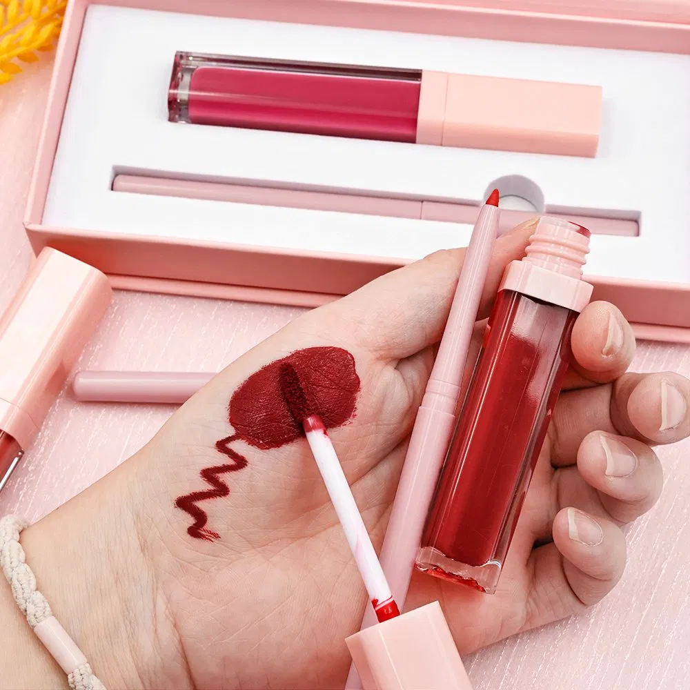 Wholesale Bulk Cosmetics Lip Liner with Lipstick Kit Private Label Liquid Lipstick and Lipliner Set