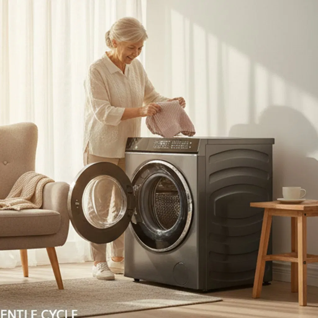 12kg High End Front Loading Washing Machine with Glass Touch Panel