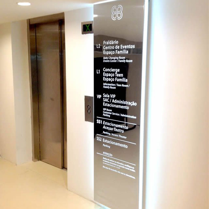 Custom Mall Sign Pillar Standing Pylon Stand Directory Wayfinding Sign