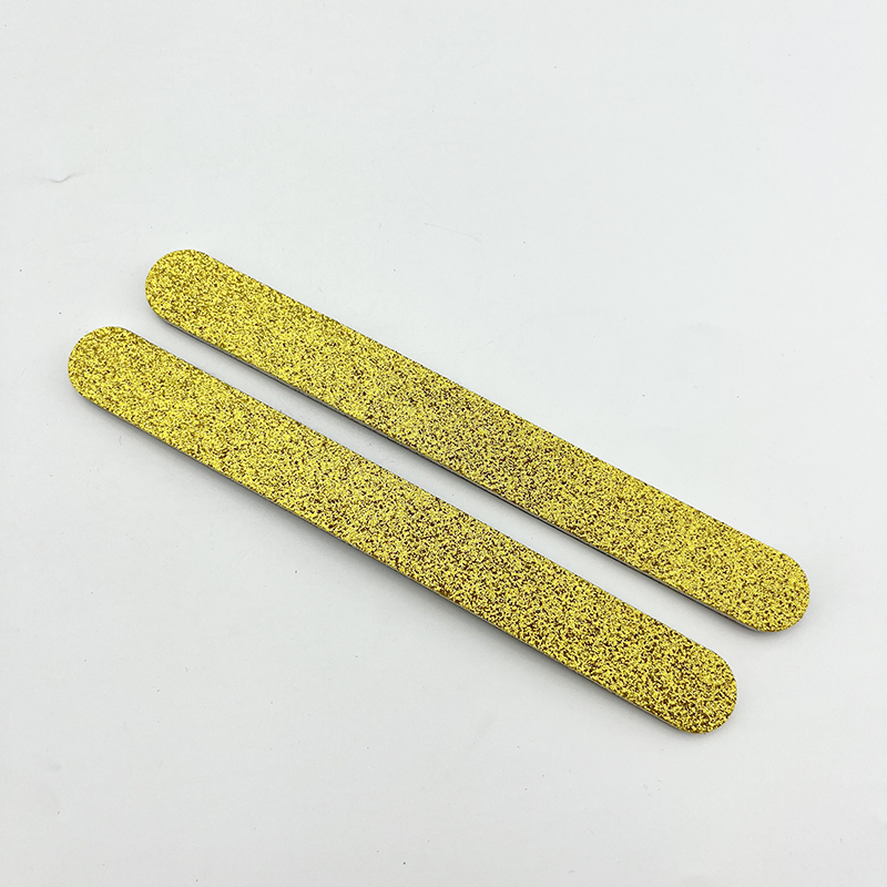 Yellow Color Glitter Round Shape Manicure Accessories Manicure Nail Care Tool EVA Nail File