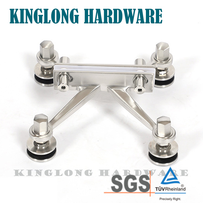 Stainless Steel Glass Fitting 4 Arms Curtain Wall Glass Spider