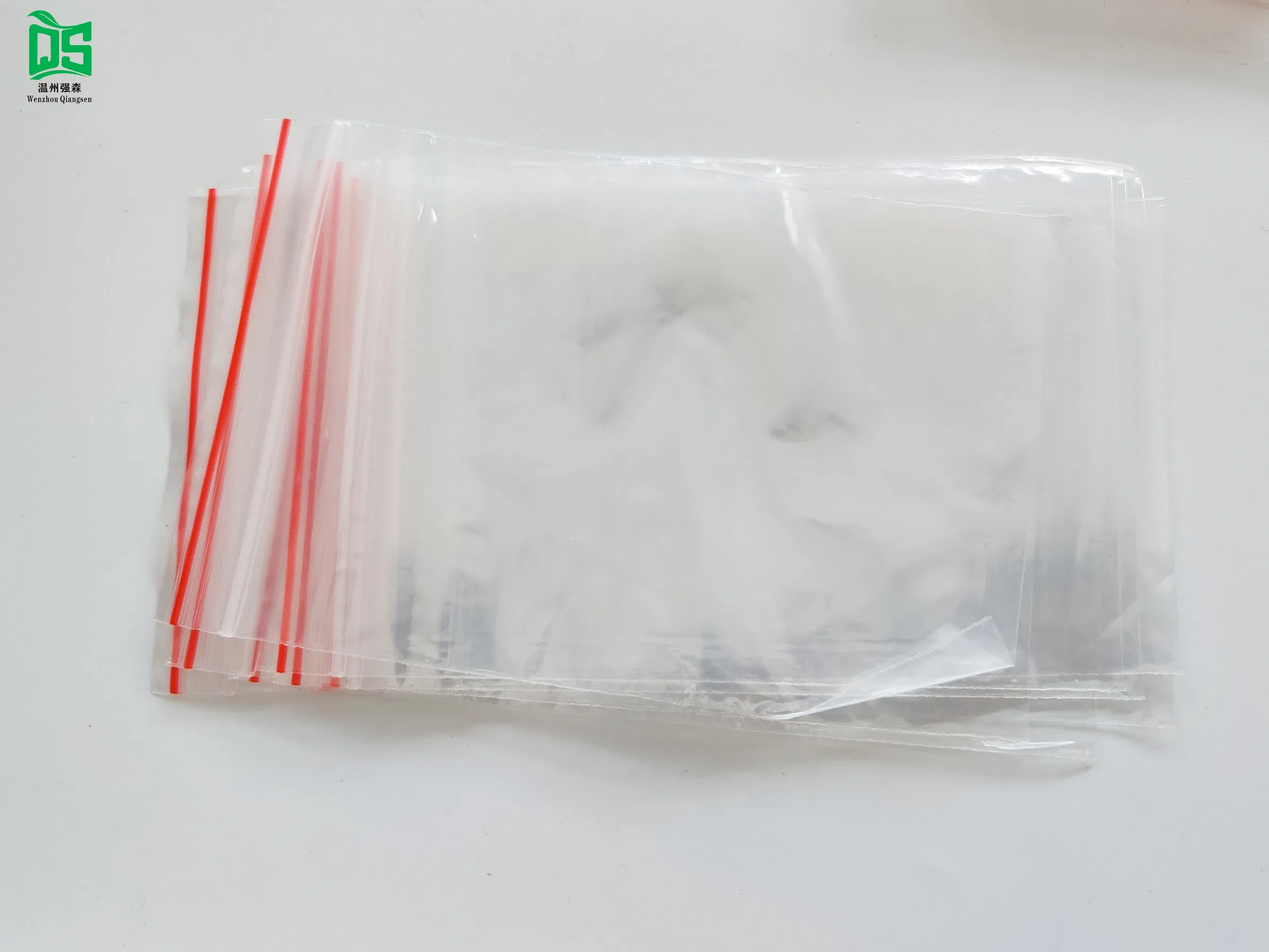 Low MOQ Custom Printed Disposable Polythene Food Packing Zip Lock PE Bag