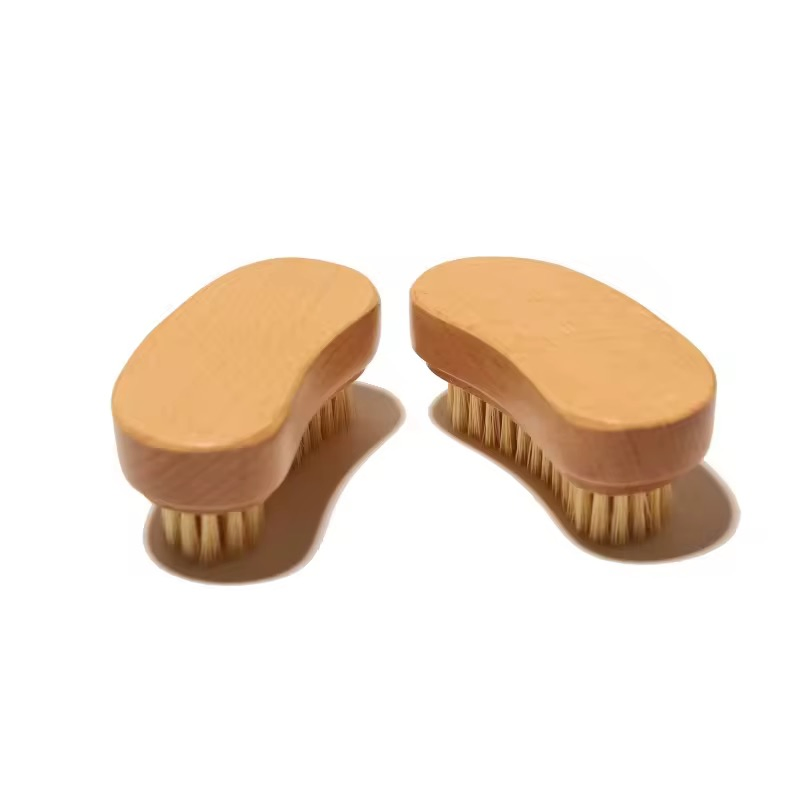 Factory Wholesale Customizable Natural Wood Sisal Nail Dust Cleaning Brush