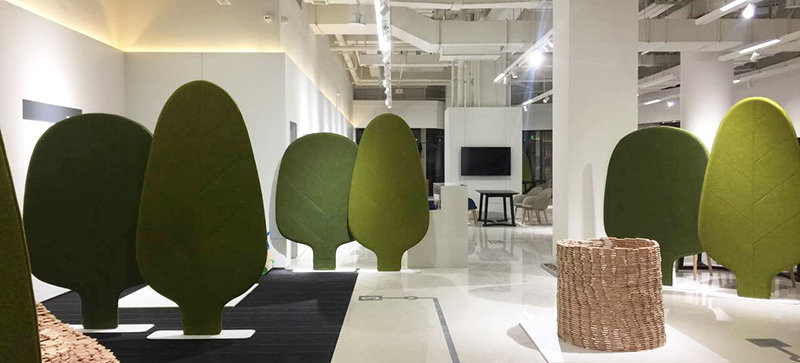 Sound Absorbing Privacy Acoustic 100% Polyester Barriers Screen Fabric Standing Partition