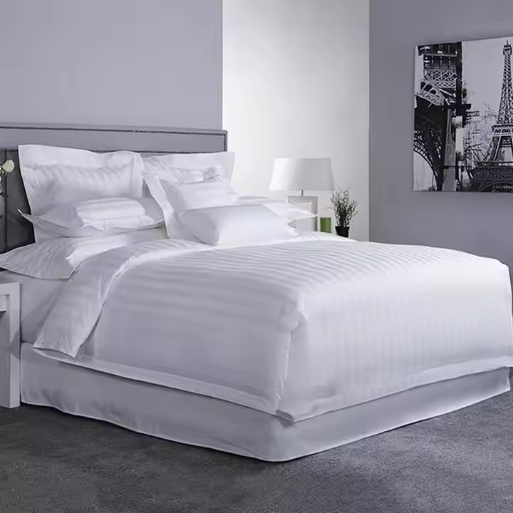 Wholesale Classic Stripe Cotton King Size Bed Linen Duvet Cover Bedding Bedsheet Set