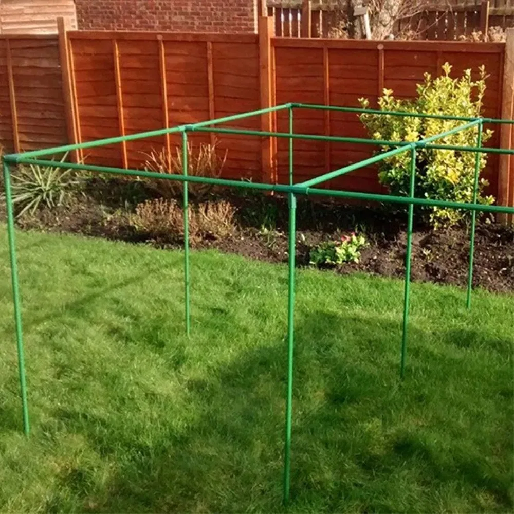 60cm Length Plant Stakes Gardening Pillar Plastic Coated Steel Pipe for Supporting Climbing Plants Flowers and Vegetables