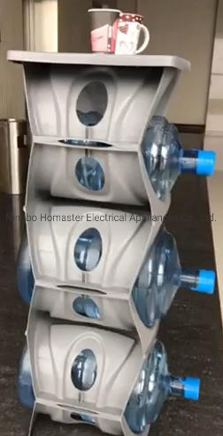 Promotion in Aug. Plastic Three Layers Water Bottle Rack Cradle with Shelf for Gallon Water Bottle (HBR-3S)