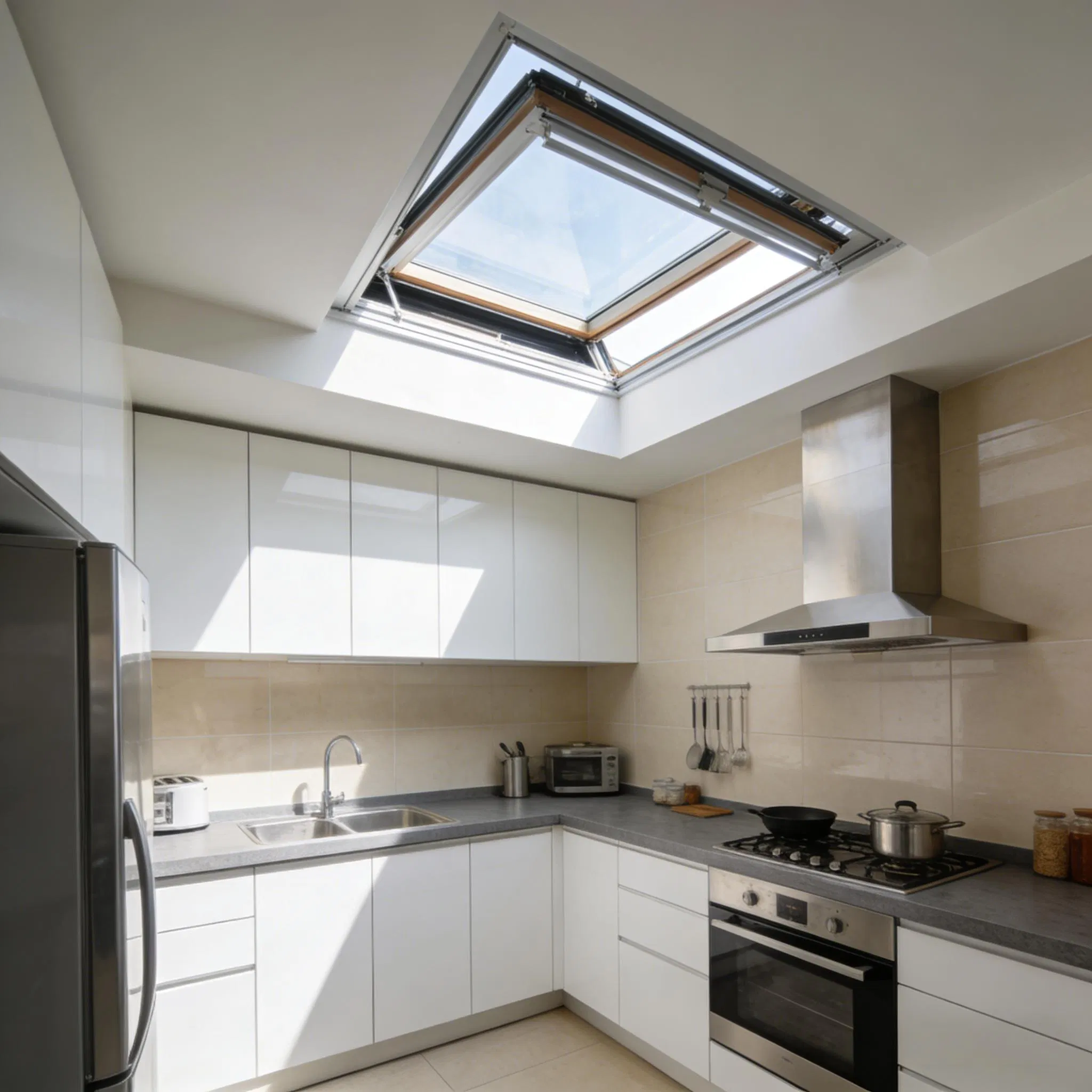 Skylight with Wood Grain Transfer Alloy 6063-T5 1 6mm Frame