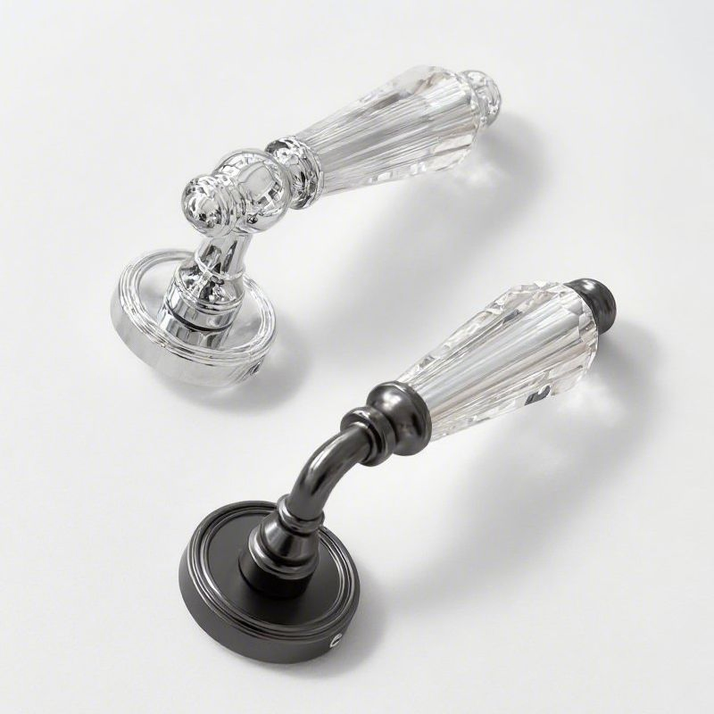New Style Zinc Alloy Crystal Modern Door Lock Handle