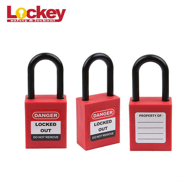 China Lockey Loto OEM&ODM Nylon Shackle Safety Padlock