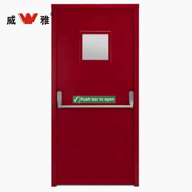 Durable Steel Fireproof Hospital Gate Push Bar Locking Mechanism Steel Door for Medical Centers