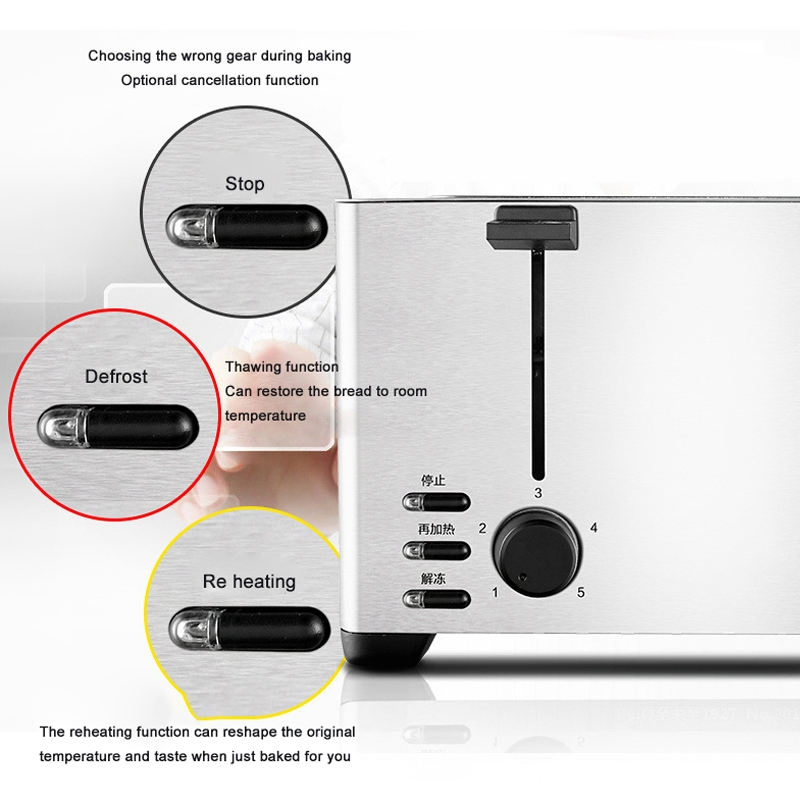 Electric Household Automatic Heated Toast Ultra Wide Slot Bun Peanut Toaster