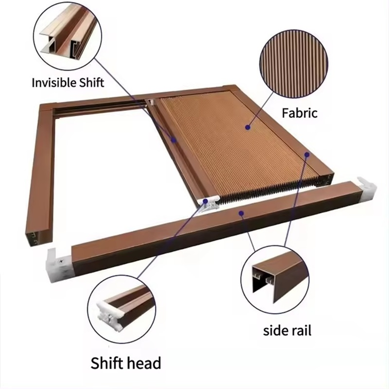 Motorized Honeycomb Blinds Electric Blackout Shades Fabric Roof Skylight Curtains