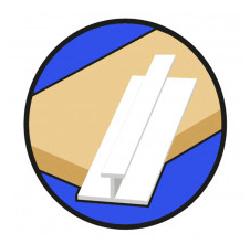 8mm PVC Trims Cornice Black White Silver