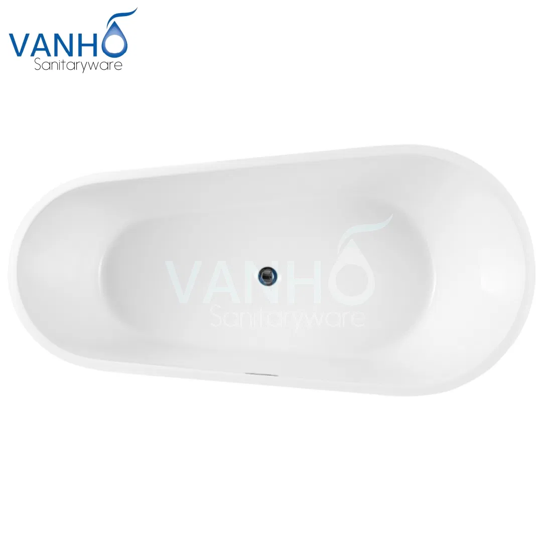 High Quality, modern Design Freestanding Acrylic Bathtub with Golden Feets