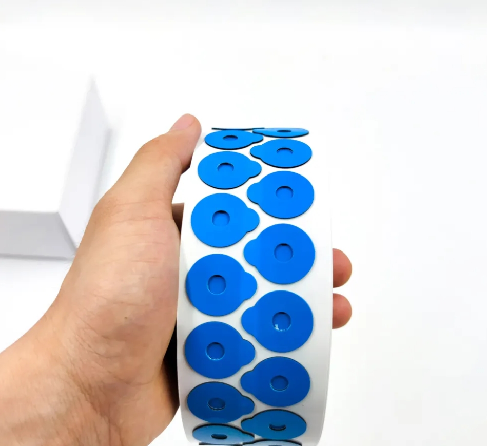 Blue 21*25mm Round Shape Optical Glasses Polishing Pad Lenses Blocking Pads Double Sided Foam Polishing Lens