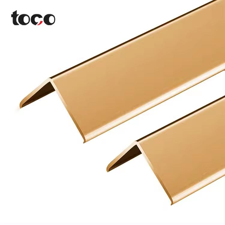 Modern Popular L-Shaped Stainless Steel Tile Edge Trim Metal Profiles Transition Strips