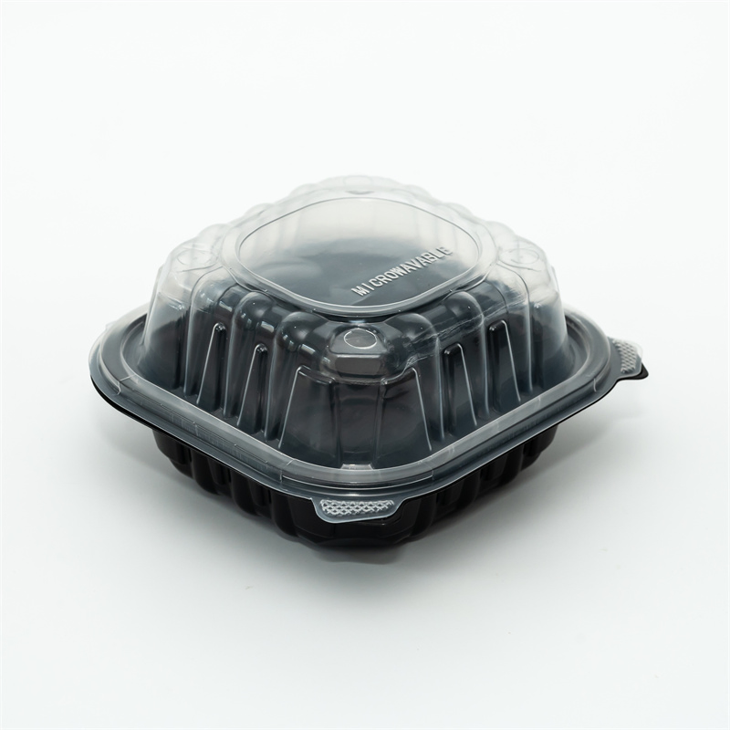 Microwave Safe BPA-Free Plastic Packaging 6"X6" Premium PP Hinged Container