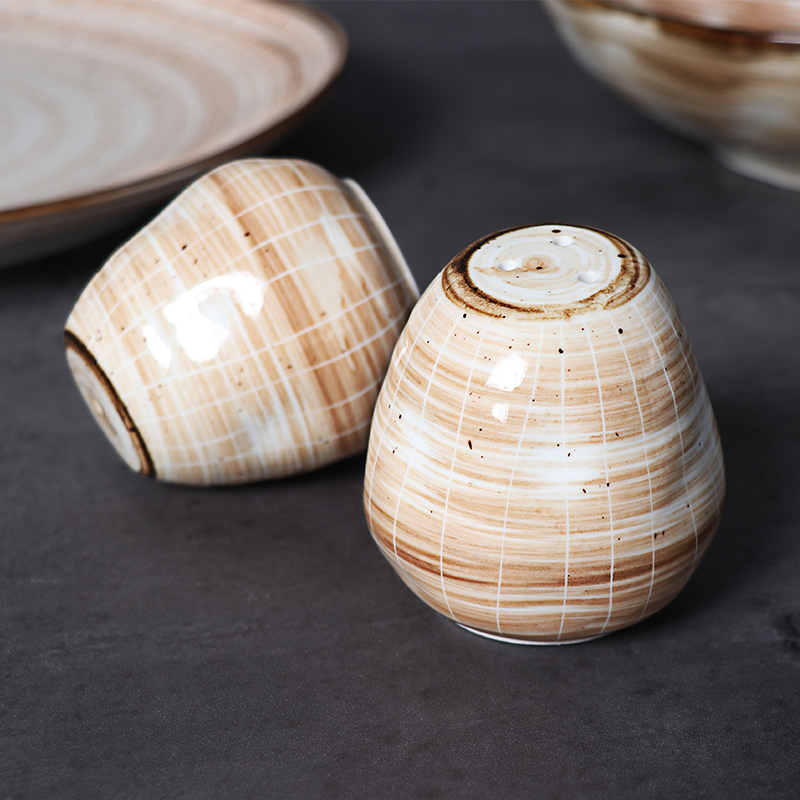 Unique Salt Shaker Ceramic Porcelain One Hole Salt Shaker