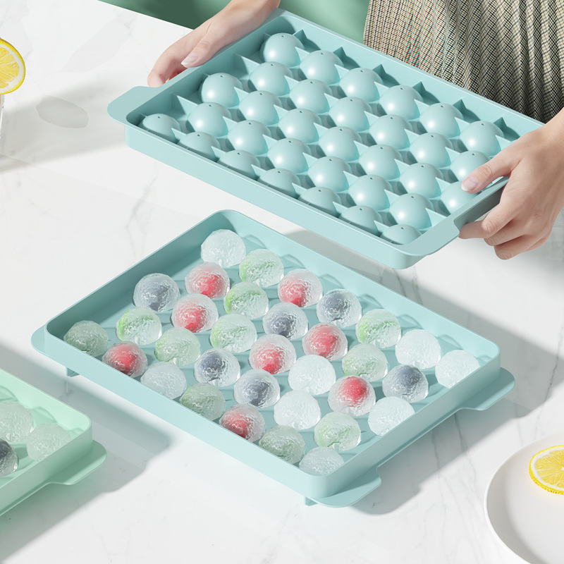 Форма для льда с 33 ячейками и трубочкой, пищевой силикон