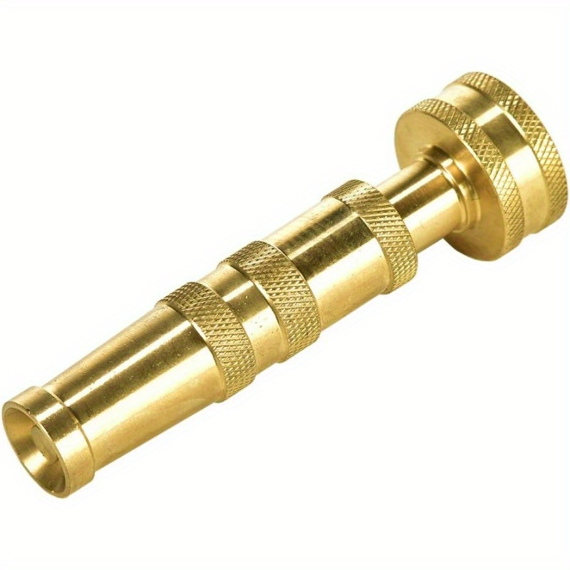 Heavy-Duty Brass Adjustable Twist Hose Garden Nozzle Fitting