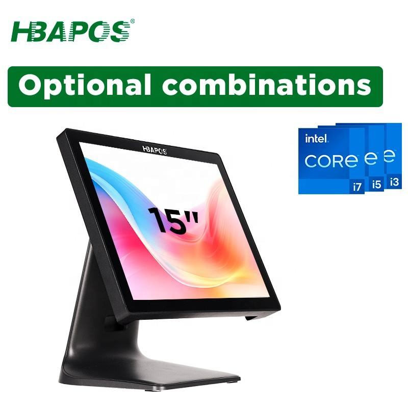 Restaurant POS System 15 Inch Touch Screen All in One Wins Cash Register Billing POS Terminal for Retail Sale