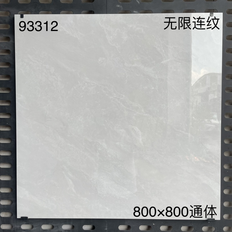 80X80cm White Grey Marble Glazed Polished Porcelain Antibacterial Floor Tile for Bathroom and Living Room