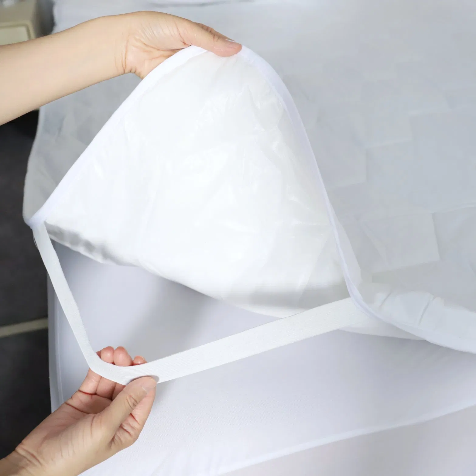 Wholesale Waterproof Elastic Quilted Woven Cotton Mattress Pad Comfortable Soft Breathable