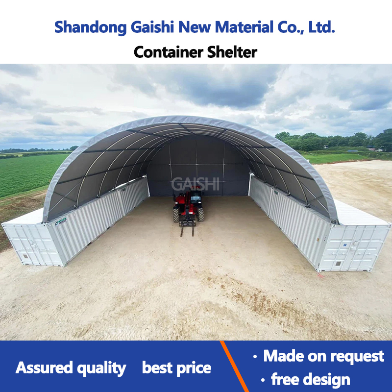 PVC Fabric Steel Pipe Frame Sunshade Waterproof Dome Container Canopy Shelter Tent