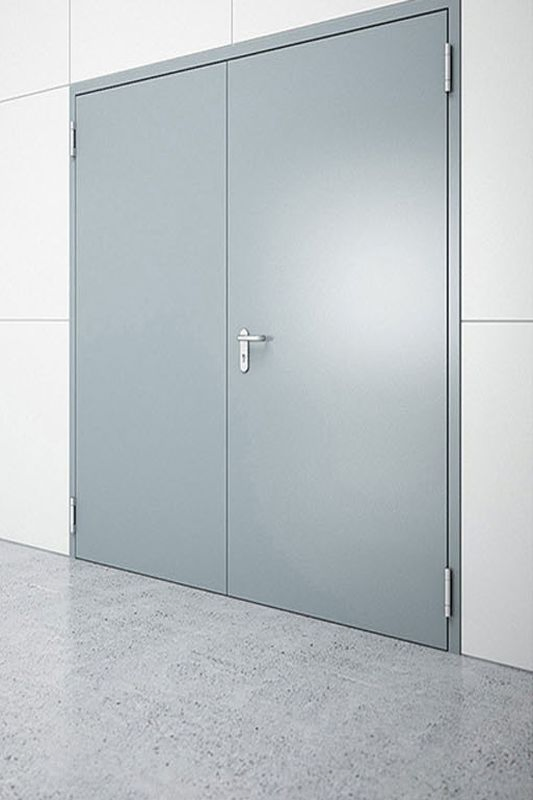 Security Double Steel Fire Door for Warehouse and Industrial Use
