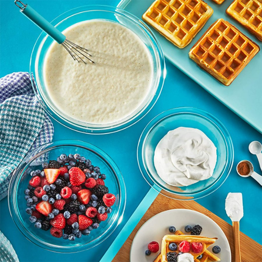 3-Piece Microwave Safe Prepware Glass Bowl