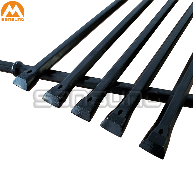 Integral Steel Rods Drill Bar with H22 H25 Shank and Chisel Tip