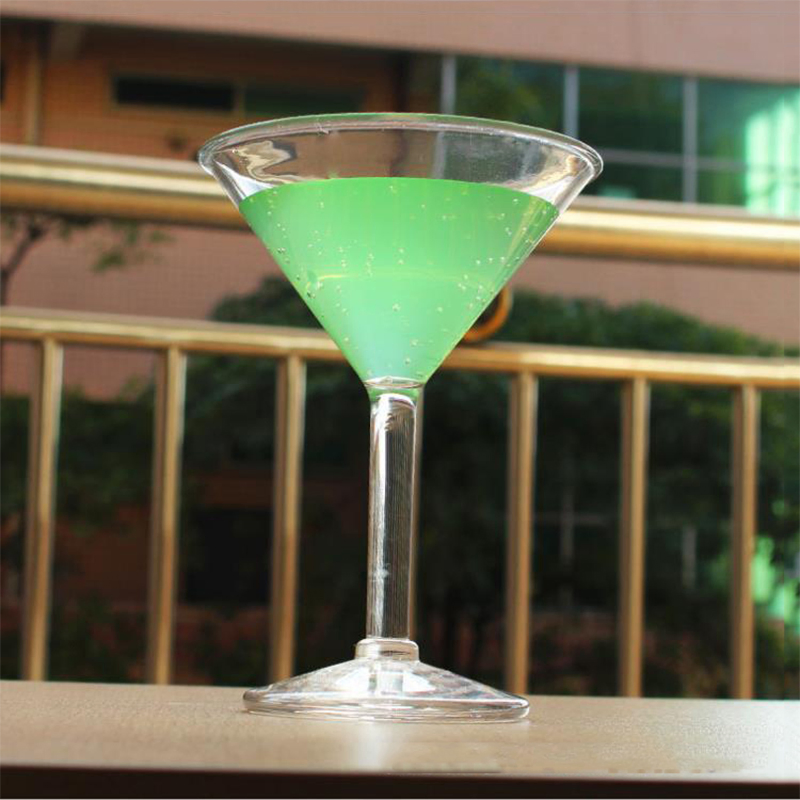 Hot Selling OEM 6oz Disposable PC Cocktail Glass Clear Plastic Martini Glass