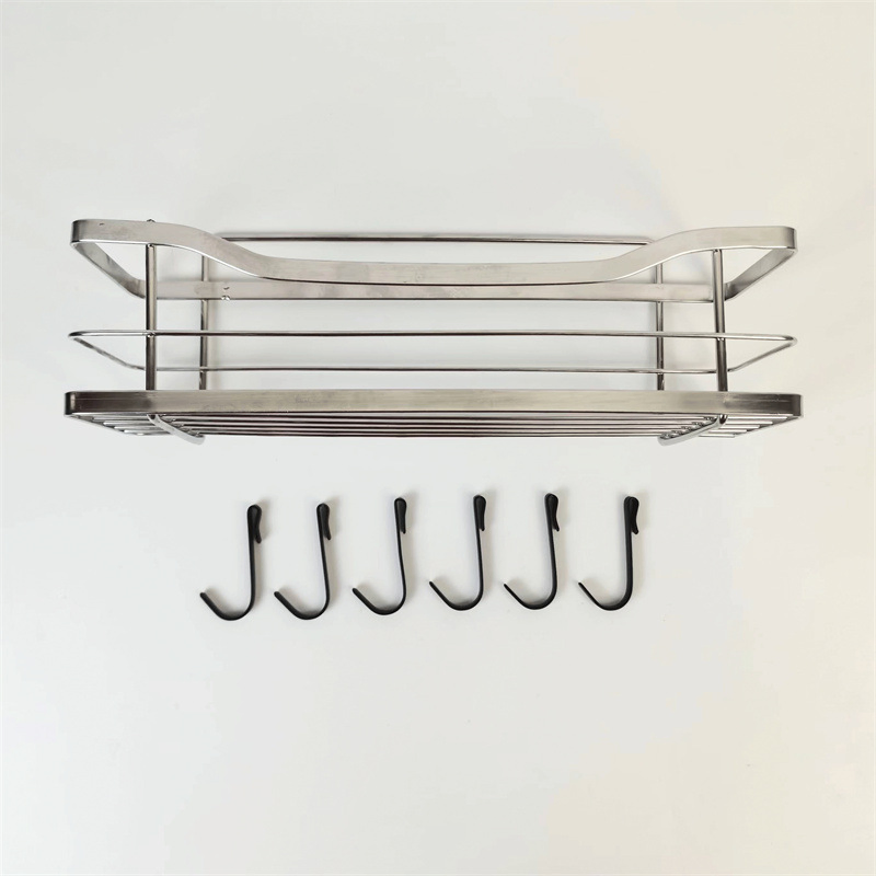 Stainless Steel Adhesive on Wall Bathroom Shelf