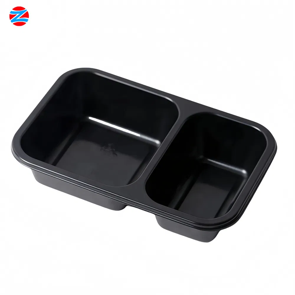 Wholesale Price for Sale Cpet Plastic Tray with 2 Compartments Oven Microwave Food Tray