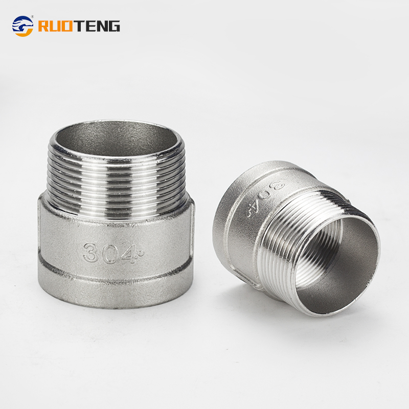 [Ruoteng] Factory Direct Sale High Quality Plumbing Material Pipe Fittings 304 Stainless Steel Male and Female Socket